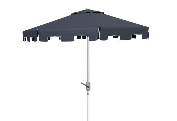 Safavieh Zimmerman 9 Ft Market Umbrella , PAT8000 - Navy / Chrome