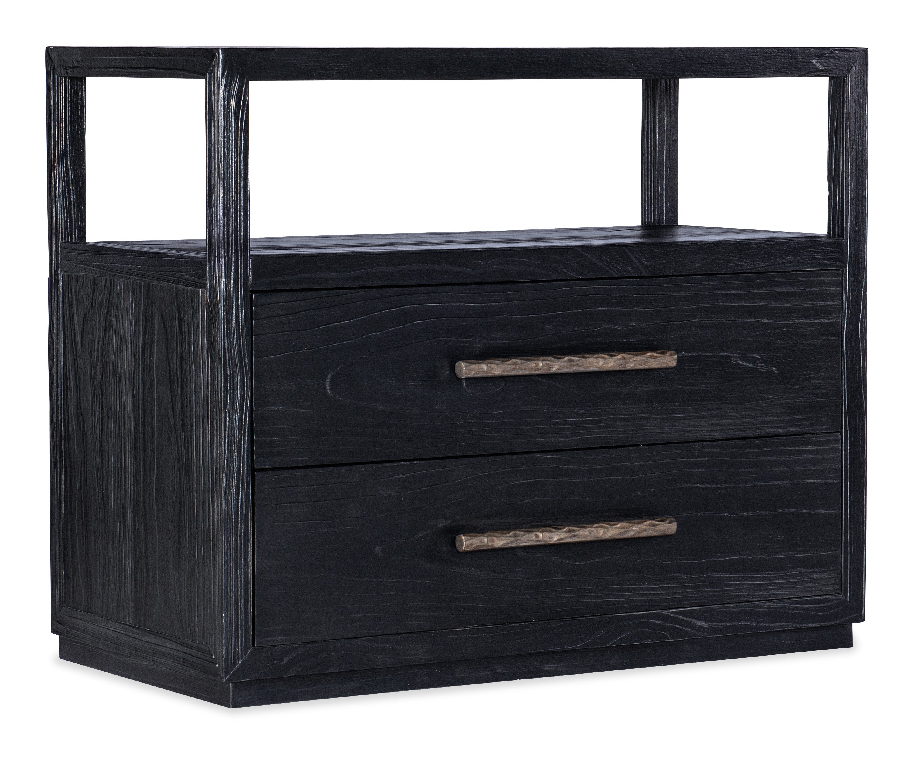 Linville Falls Shou Sugi Ban Two Drawer Nightstand | Hooker Furniture - 6150-90016-99