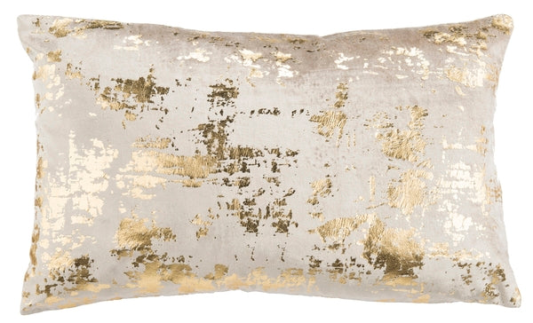 Safavieh Edmee Metallic Pillow, PLS881 - Beige/Gold