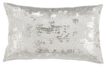 Safavieh Edmee Metallic Pillow, PLS881 - Light Grey / Silver