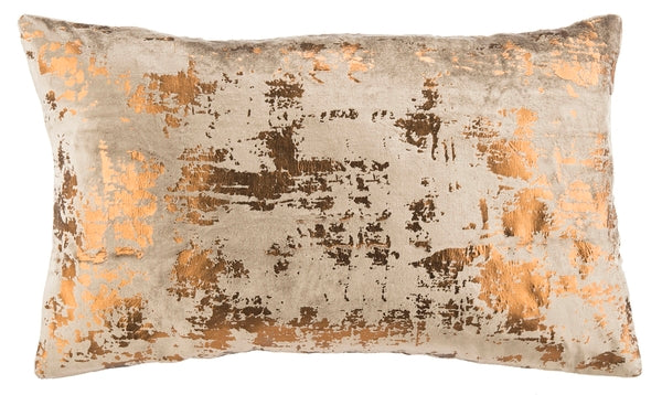 Safavieh Edmee Metallic Pillow, PLS881 - Potato Brown / Copper