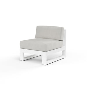 Sunset West - Newport Armless Club Chair in Cast Silver, No Welt - Frost - SW4801-AC-SLVR-STKIT