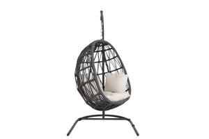 Sunset West - Milano Hanging Chair in Echo Ash w/ Self Welt - Slate - SW4101-HC-EASH-STKIT