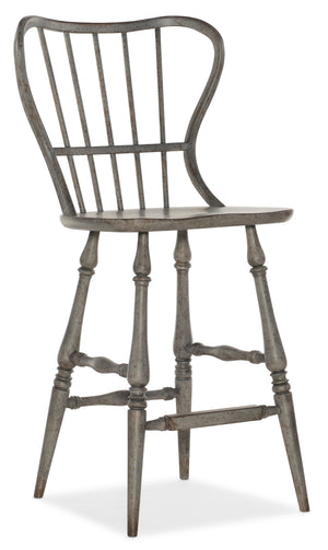 Hooker Furniture - Ciao Bella Spindle Back Bar Stool-Speckled Gray - 5805-75361-96