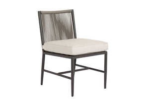 Sunset West - Pietra Armless Dining Chair in Echo Ash, No Welt - Graphite - SW4601-1A-EASH-STKIT