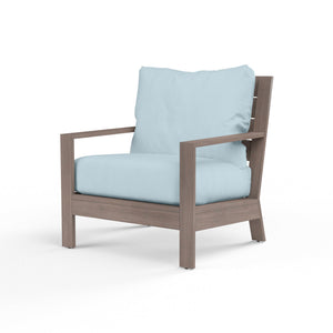 Sunset West - Laguna Club Chair - Sunbrella Fabric No Welt - Driftwood Finish - SW3501-21