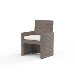 Sunset West - Coronado Dining Chair in Canvas Flax w/ Self Welt - Driftwood - SW2101-1-FLAX-STKIT