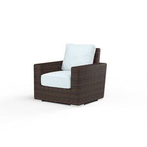 Sunset West - Montecito Club Chair - Sunbrella Fabric w/ Welt - Cognac Finish - SW2501-21