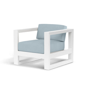 Sunset West - Newport Club Chair - Sunbrella Fabric No Welt - Frost Finish - SW4801-21