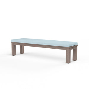 Sunset West - Laguna Dining Bench - Sunbrella Grade A Fabric No Welt - Driftwood Finish - SW3501-BNCH