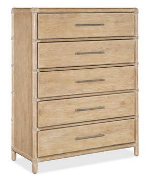 Hooker Furniture - Retreat Pole Rattan Five-Drawer Chest - 6950-90210-80