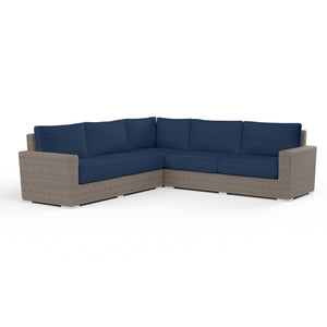 Sunset West - Coronado Sectional w/ Sunbrella Fabric - Driftwood Finish - SW2101-SEC