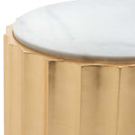 Safavieh Couture Elodie Gold Side Table - Gold Leaf / White
