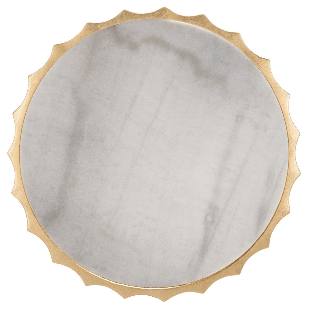 Safavieh Couture Elodie Gold Side Table - Gold Leaf / White