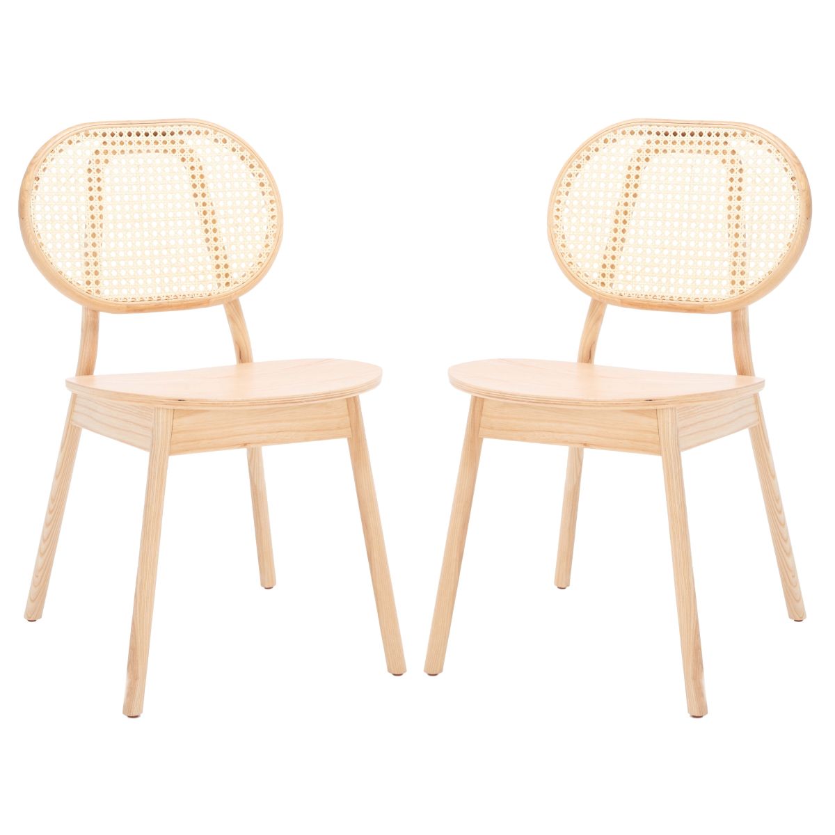Safavieh Couture Kristianna Rattan Back Dining Chair(Set of 2) , SFV4127 - Natural