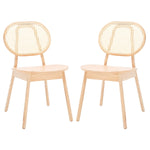 Safavieh Couture Kristianna Rattan Back Dining Chair(Set of 2) , SFV4127 - Natural