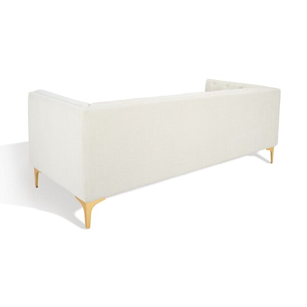 Safavieh Couture Florentino Tufted Sofa - Cream / Gold