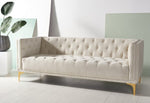 Safavieh Couture Florentino Tufted Sofa - Cream / Gold