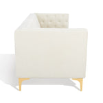 Safavieh Couture Florentino Tufted Sofa - Cream / Gold