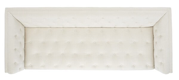 Safavieh Couture Florentino Tufted Sofa - Cream / Gold