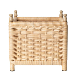 The Enchanted Home Jumbo Floor Natural Wicker Box Planter