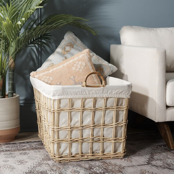 Safavieh Kari Basket W/ Liner, STG6503 - Natural / White