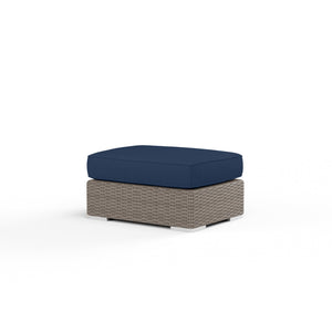 Sunset West - Coronado Ottoman w/ Sunbrella Fabric - Driftwood Finish - SW2101-OTT