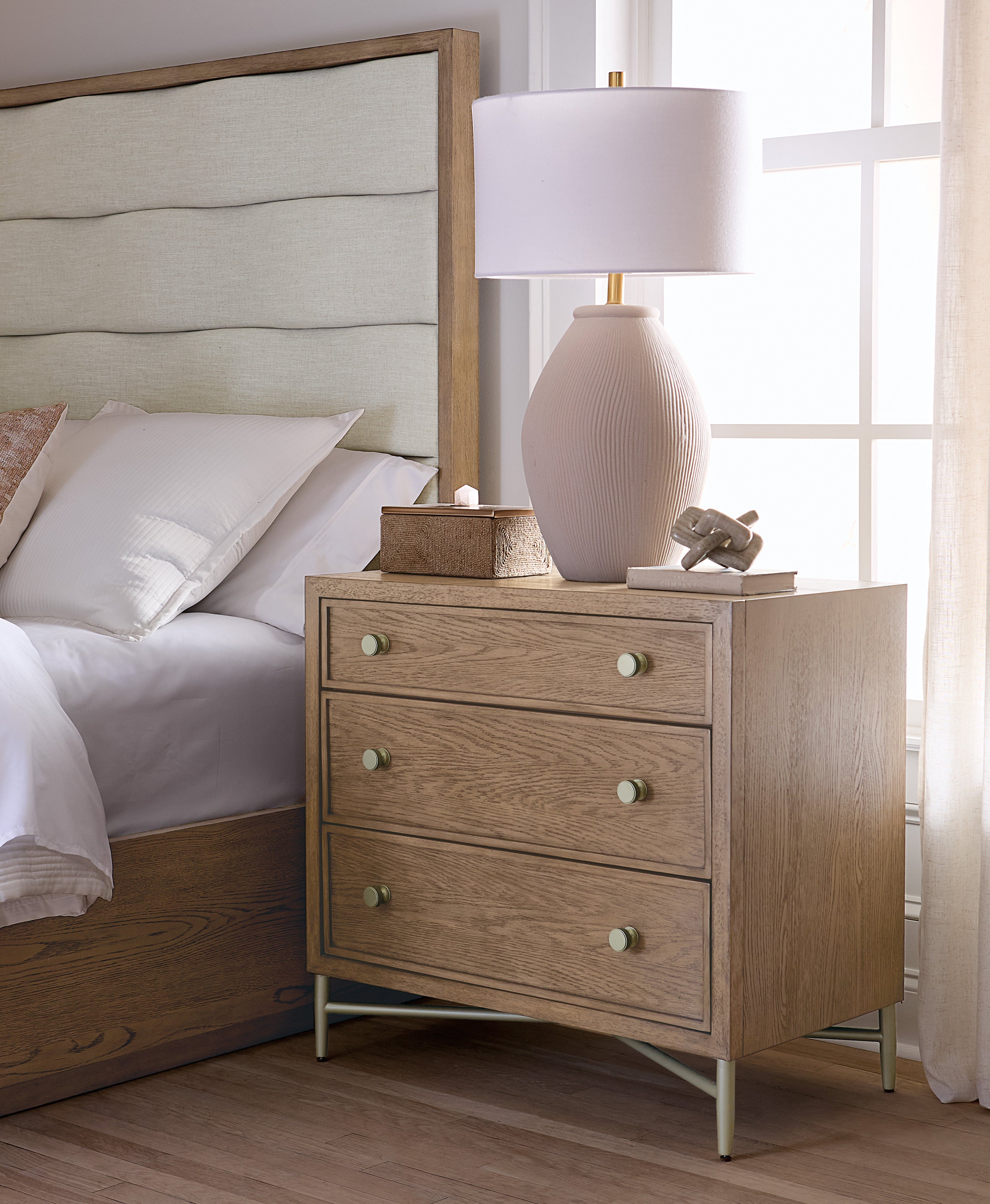 Sonnet Three-Drawer Nightstand | Hooker Furniture - 6072-90216-85