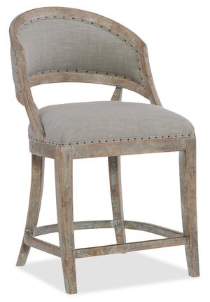 Hooker Furniture - Boheme Garnier Barrel Back Counter Stool - 5750-25350-MWD