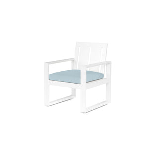 Sunset West - Newport Dining Chair w/ Sunbrella Fabric - Frost Finish - SW4801-1