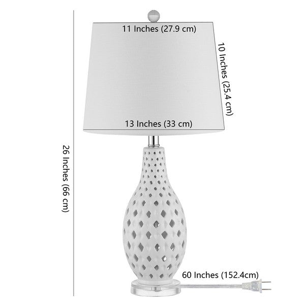 Safavieh Harlem Ceramic Table Lamp, TBL4250 -  White