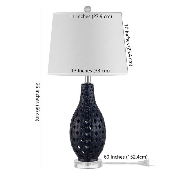 Safavieh Harlem Ceramic Table Lamp, TBL4250 -  Navy