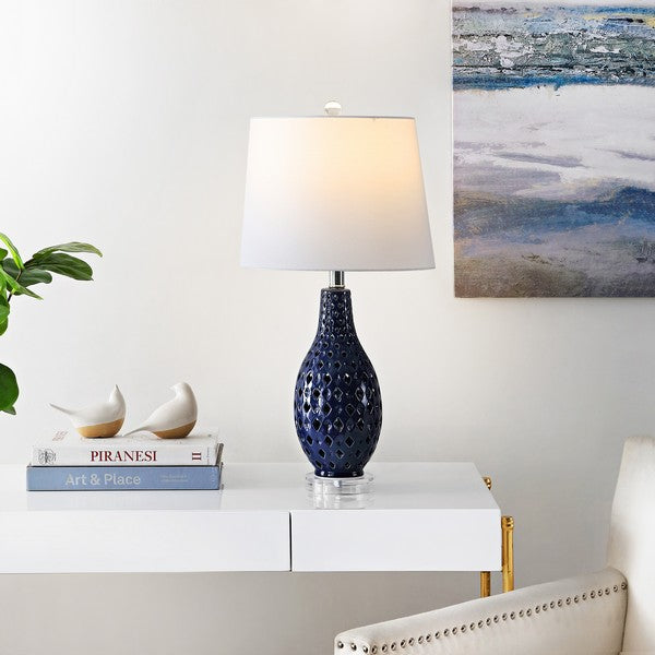 Safavieh Harlem Ceramic Table Lamp, TBL4250 -  Navy