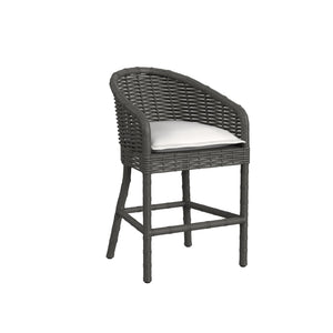Sunset West - Cabo Counter Stool in Soothe Pearl w/ Flange Welt - Dark Wood - SW8001-7C-PRL-STKIT