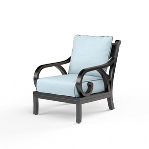 Sunset West - Monterey Club Chair - Sunbrella Fabric w/ Welt - Copper Finish - SW3001-21
