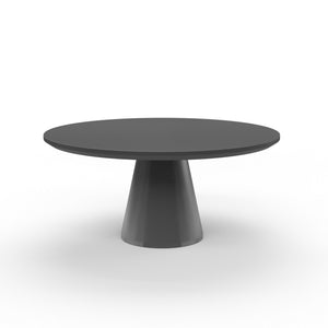 Sunset West - Pedestal Dining Table, Dark Gray Finish - SW6203-DRDT63
