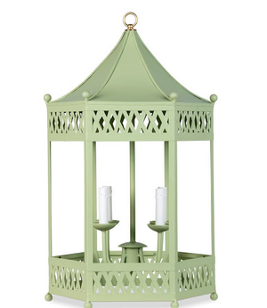 The Enchanted Home Green Pagoda Lantern Chandelier