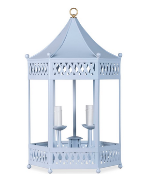 The Enchanted Home Pale Blue Pagoda Lantern Chandelier