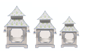 The Enchanted Home White & Lavender Tulip Pagoda Lantern (3 Sizes)