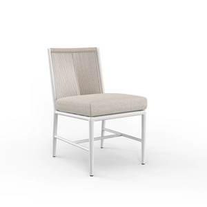 Sunset West - Sabbia Armless Dining Chair in Echo Ash, No Welt - White - SW4901-1A-EASH-STKIT