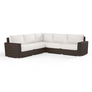 Sunset West - Montecito Sectional in Canvas Flax w/ Self Welt - Cognac - SW2501-SEC-FLX-STKIT
