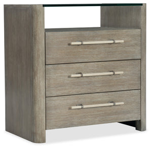 Hooker Furniture - Affinity Three-Drawer Nightstand - 6050-90016-GRY