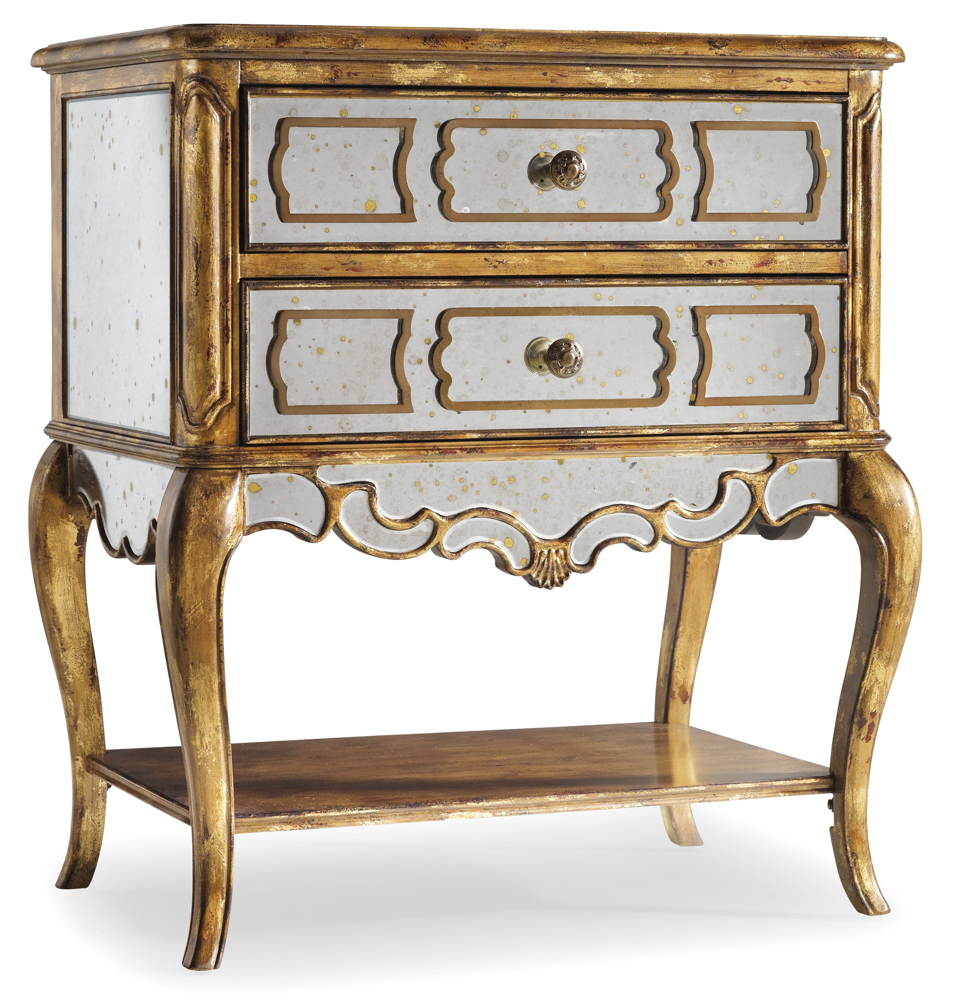 Sanctuary Mirrored Leg Nightstand-Bling | Hooker Furniture - 3016-90015