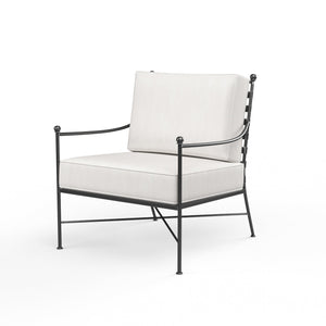 Sunset West - Provence Club Chair in Canvas Flax w/ Self Welt - Pewter - SW3201-21-FLAX-STKIT