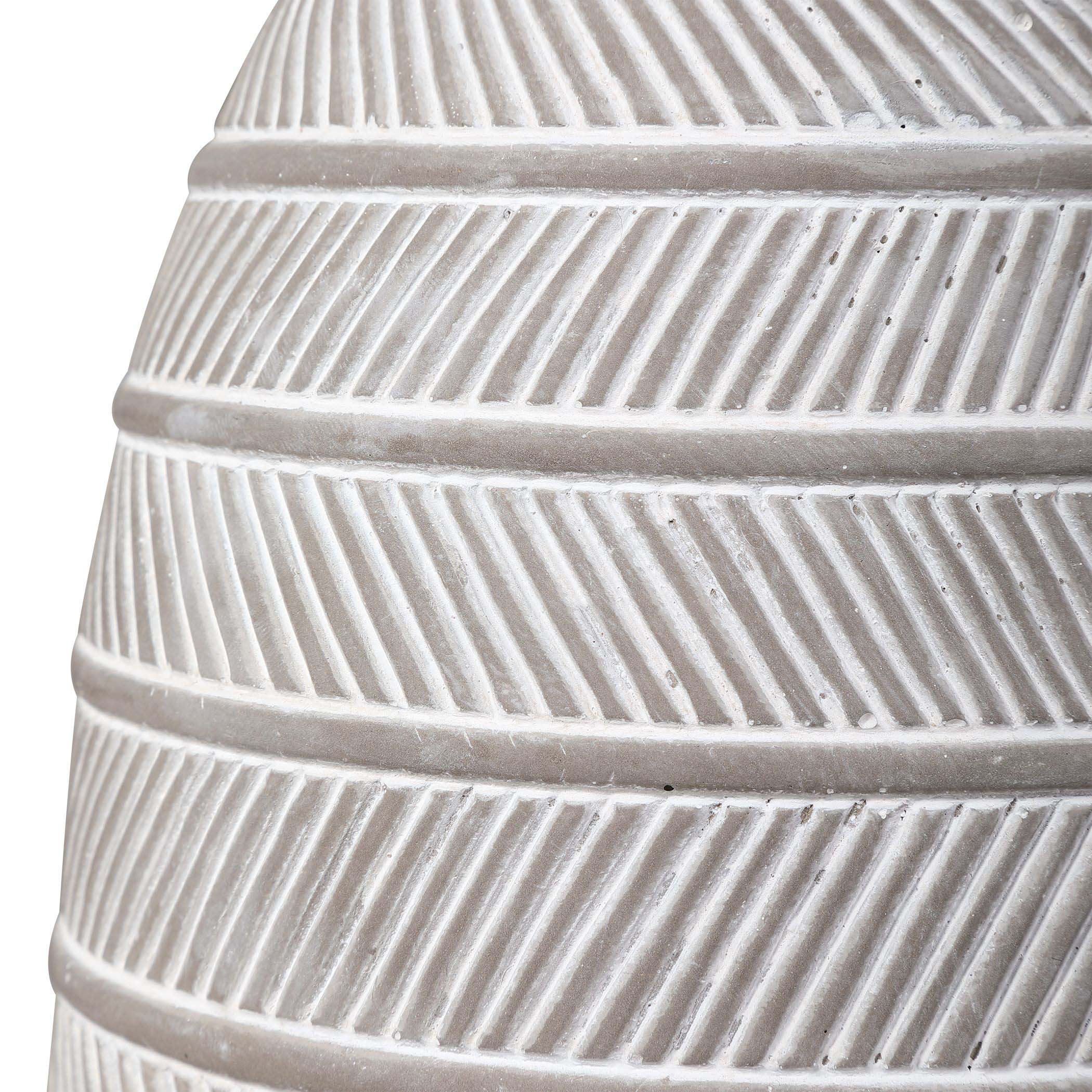 Home Decor Concrete Base Table Lamp - Accented With Brushed Nickel Plated Details