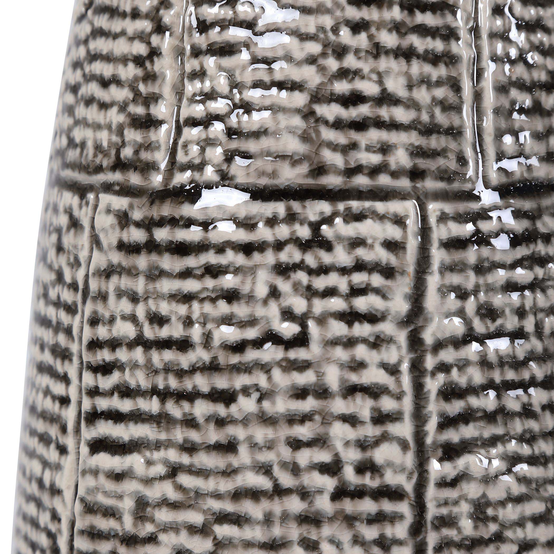 Home Decor Black And White Brick Pattern Ceramic Table Lamp