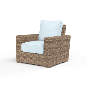 Sunset West - Havana Club Chair - Sunbrella Fabric w/ Welt - Tobacco Finish - SW1701-21