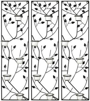 Safavieh Margot Tea Light Climbing Leaves Wall Decor (Set Of 3), WDC1013