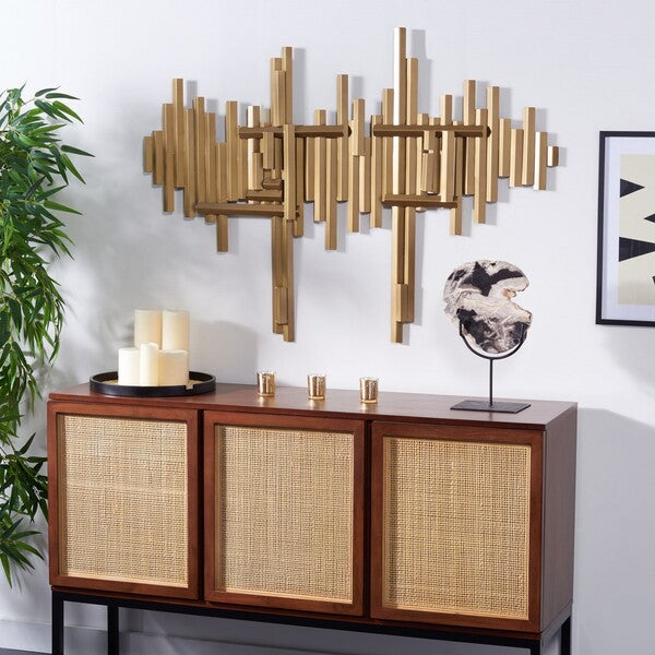 Safavieh Ryona, 33.5 Inch, Iron Wall Decor, WDC1028 - Antique Brass