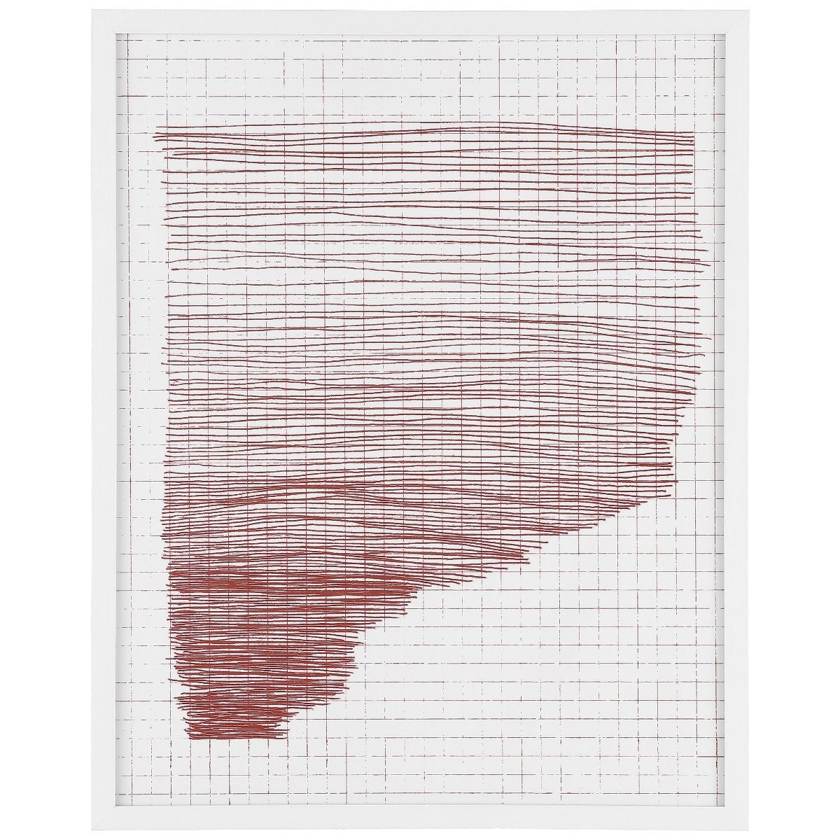 Safavieh The Architect's Daydream 16x20 Inch Framed Wall Art , WLA2007 - Red / Ivory